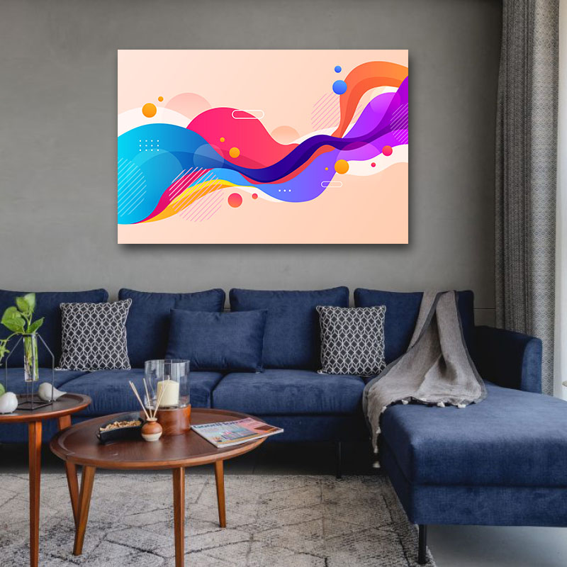 Πίνακας σε καμβά Colorful Waves